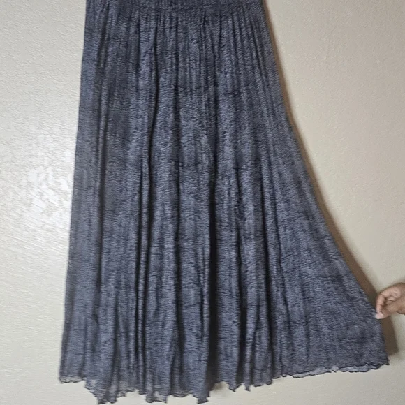 VTG CHICO'S 2000s, Vine Drifter A-Line stretch Maxi Skirt Size 1 US  M - Picture 6 of 6